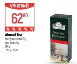 Globus Ahmad Tea černý a zelený čaj nabídka