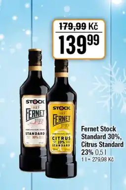 TEMPO Fernet Stock Standard 30%, Citrus Standard 23% nabídka