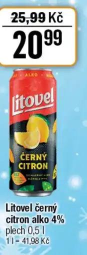 TEMPO Litovel černý citron alko 4% nabídka