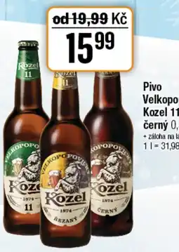 TEMPO Pivo Velkopopovický Kozel 11, řezaný, černý nabídka