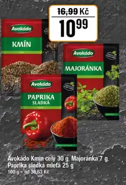 TEMPO Avokádo Kmin celý ,Majoránka , Paprika sladká mletá nabídka