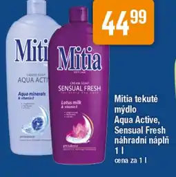 TEMPO Mitia tekuté mýdlo Aqua Active, Sensual Fresh náhradní náplň nabídka