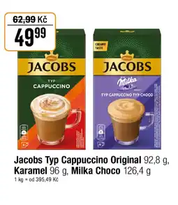 TEMPO Jacobs Typ Cappuccino Original , Karamel, Milka Choco nabídka