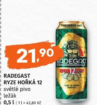 Radegast ryze hořká 12 světlé pivo ležák