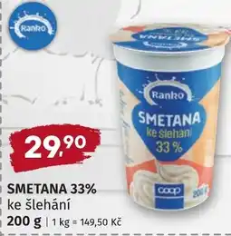 Coop hb Ranko smetana 33% ke šlehání nabídka