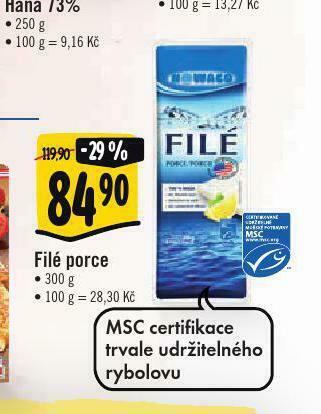 Albert Nowaco filé porce nabídka