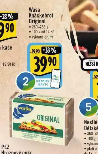 Albert Wasa knäckebrot original nabídka