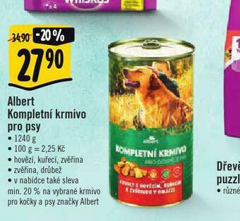 Albert Albert kompletní krmivo pro psy nabídka
