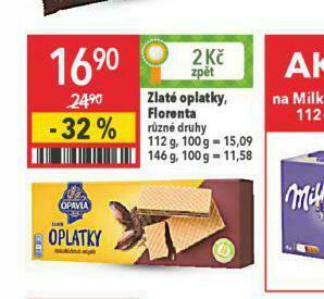 Globus Zlaté oplatky, florenta nabídka