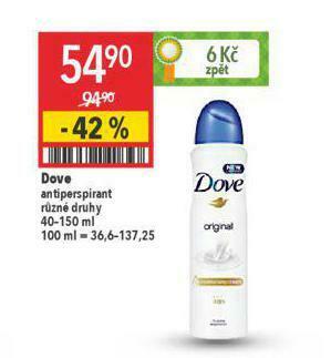 Globus Dove antiperspirant nabídka