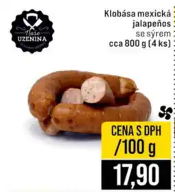 Jip Klobása mexická jalapeños se sýrem nabídka