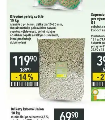 Globus Dřevěné pelety světlé nabídka
