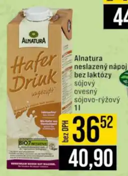 Jip Alnatura neslazený nápoj bez laktózy sójový ovesný sójovo-rýžový nabídka