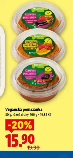 Lidl Veganská pomazánka nabídka