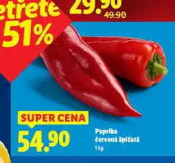 Lidl Paprika červená spičatá nabídka