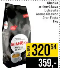 Jip Gimoka zrnková káva Dolcevita nabídka