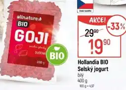 Globus Hollandia BIO Selský jogurt nabídka