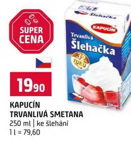 Terno KAPUCÍN TRVANLIVÁ SMETANA 250 ml ke šlehání nabídka