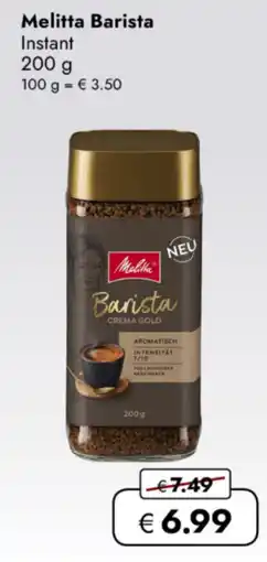 TRAVEL FREE Melitta Barista Instant nabídka