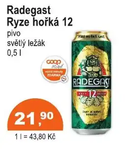 COOP DISKONT Radegast Ryze hořká 12 pivo světlý ležák nabídka