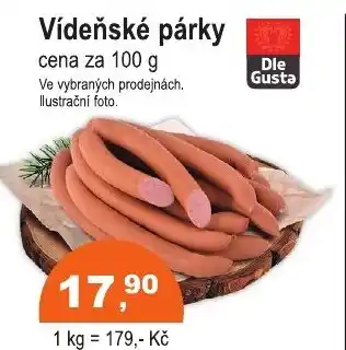 COOP DISKONT Vídeňské párky nabídka