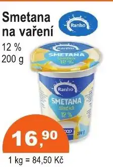 COOP DISKONT Ranko Smetana na vaření nabídka