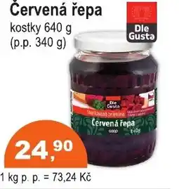 COOP DISKONT Červená řepa kostky nabídka