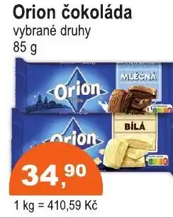 COOP DISKONT Orion čokoláda nabídka
