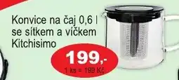 COOP DISKONT Konvice na čaj 0,6 | se sítkem a víčkem Kitchisimo nabídka