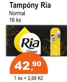 COOP DISKONT Tampóny Ria Normal nabídka