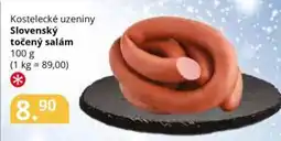 Potraviny CZ Kostelecké uzeniny Slovenský točený salám nabídka