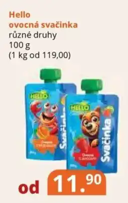 Potraviny CZ Hello ovocná svačinka nabídka