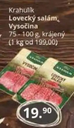 Potraviny CZ Krahulik Lovecký salám Vysočina nabídka