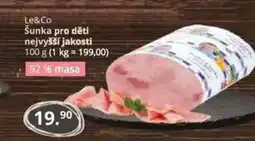 Potraviny CZ Le&Co Šunka pro děti nejvyšší jakosti nabídka