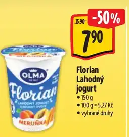 Albert OLMA Florian Lahodný jogurt nabídka