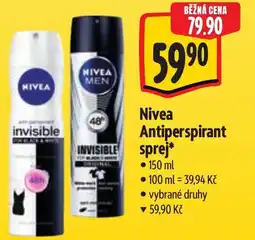 Albert Nivea Antiperspirant sprej nabídka