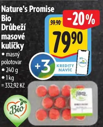 Albert Nature's Promise Bio Drůbeží masové kuličky nabídka