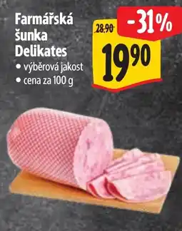Albert Farmářská šunka Delikates nabídka