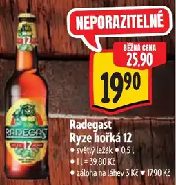 Albert Radegast Ryze hořká 12 nabídka