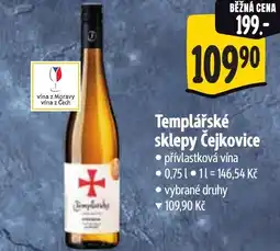 Albert Templářské sklepy Čejkovice nabídka