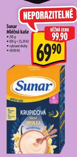 Albert Sunar Mléčná kaše nabídka