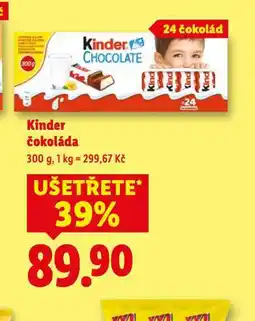 Lidl Kinder čokoláda nabídka