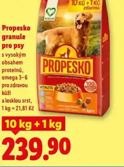 Lidl Propesko granule pro psy nabídka