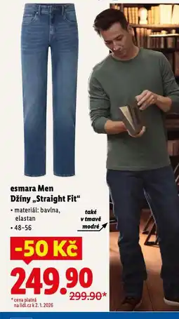 Lidl Džíny straight fit nabídka