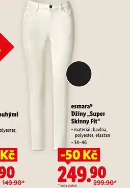 Lidl Džíny super skinny fit nabídka