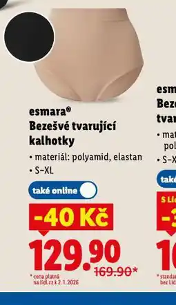 Lidl Bezešvé tvarující kalhotky nabídka
