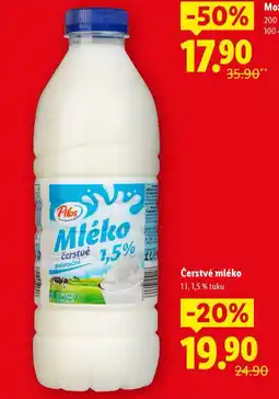 Lidl Čerstvé mléko nabídka