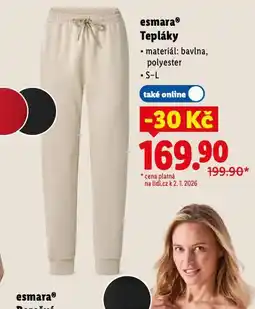 Lidl Tepláky nabídka