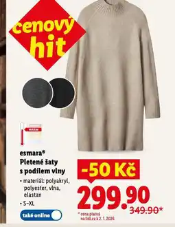 Lidl Pletené šaty s podílem vlny nabídka
