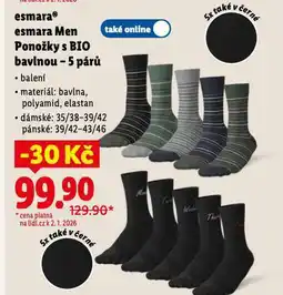 Lidl Ponožky s bio bavlnou nabídka